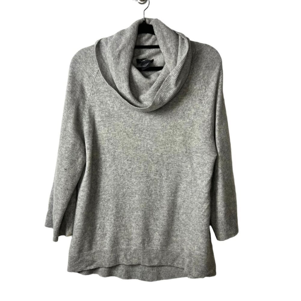 C by Bloomingdale’s 100% cashmere gray sweater women’s small‎ oversized